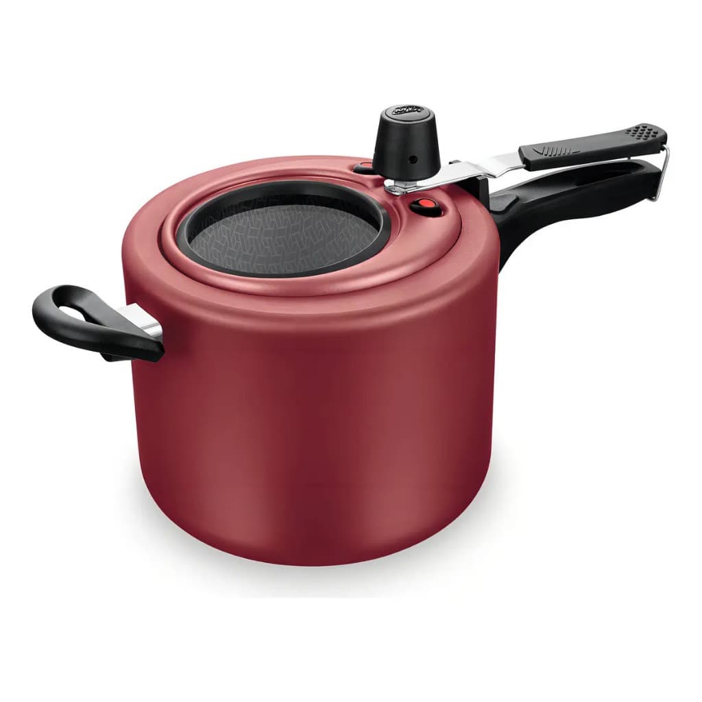 Panela de Pressão 4,5L Com Visor Fechamento Interno Antiaderente MTA CORES
