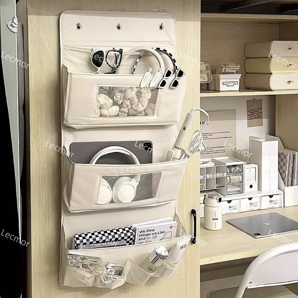 Organizador de Parede/Porta com Bolsos Armazenamento Suspenso Multiuso para Brinquedos, Roupas, Acessórios