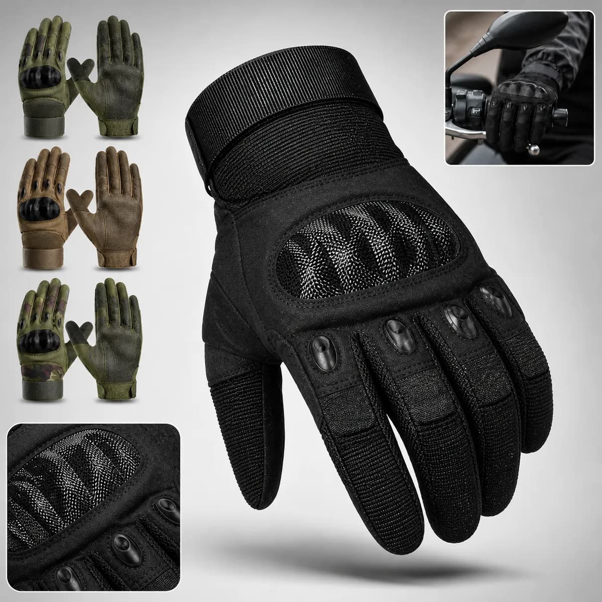 Luva Tática Militar Moto Proteção Forte Airsoft Paintball
