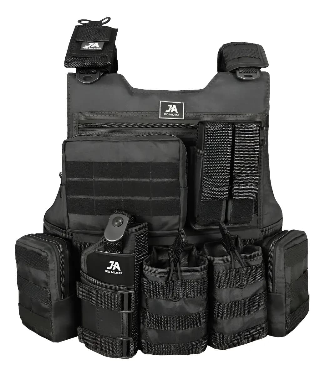 Colete Modular Ja3 + 10 Acessórios Tático 3a Ja Rio Militar