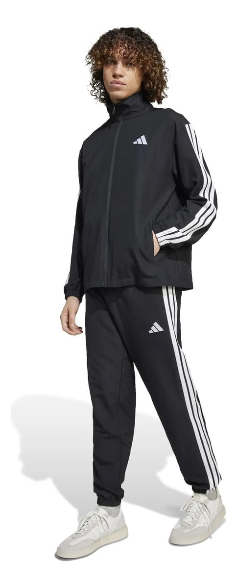 Conjunto De Agasalho Masculino Woven 3 Listras Adidas