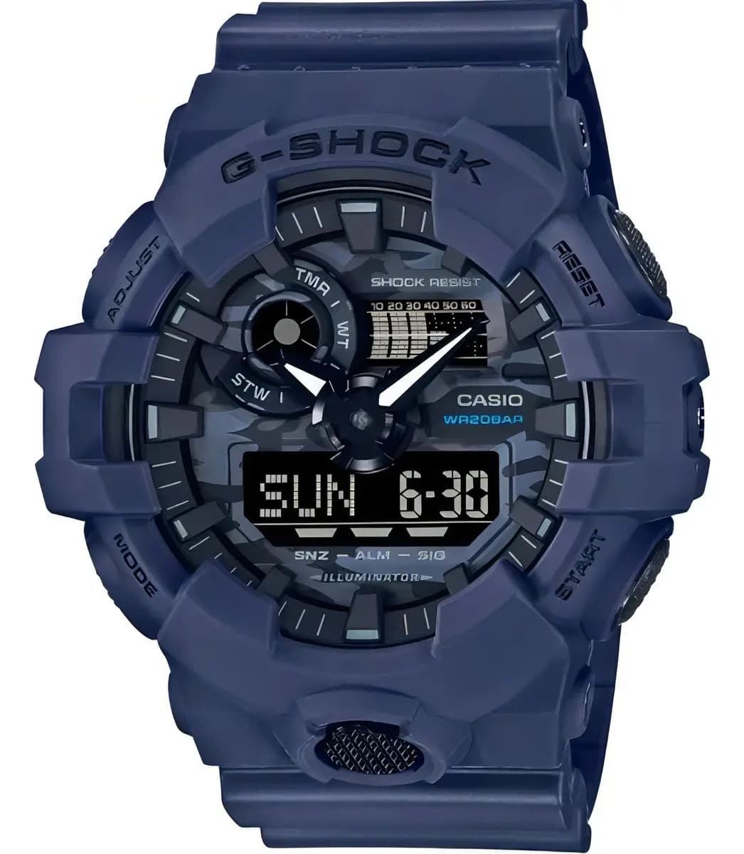 Relógio Casio G-Shock Urban Utility Camo Masculino GA-700CA-2ADR Azul