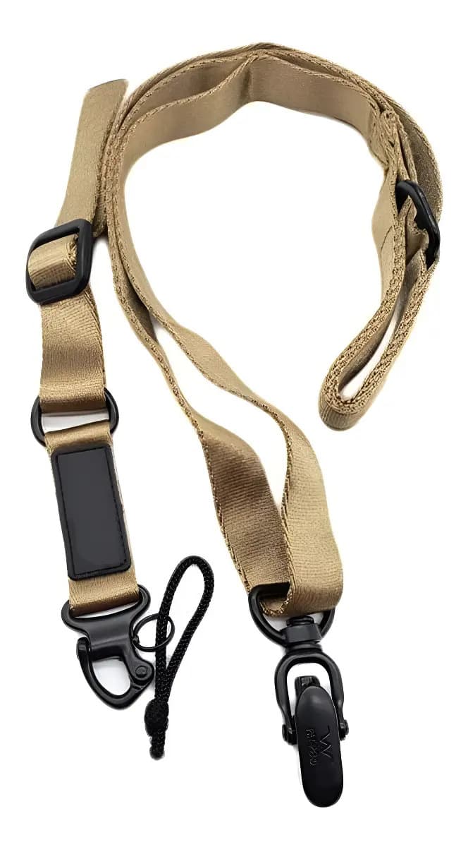 Bandoleira Ms2 Tática 1 E 2 Pontos Airsoft Polícia Cor Marrom
