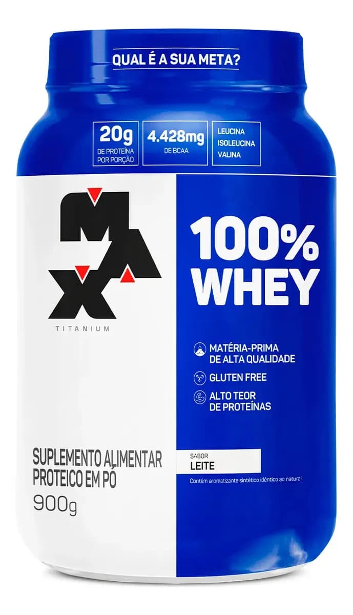 Whey Protein Concentrado Max Titanium Sabor Leite