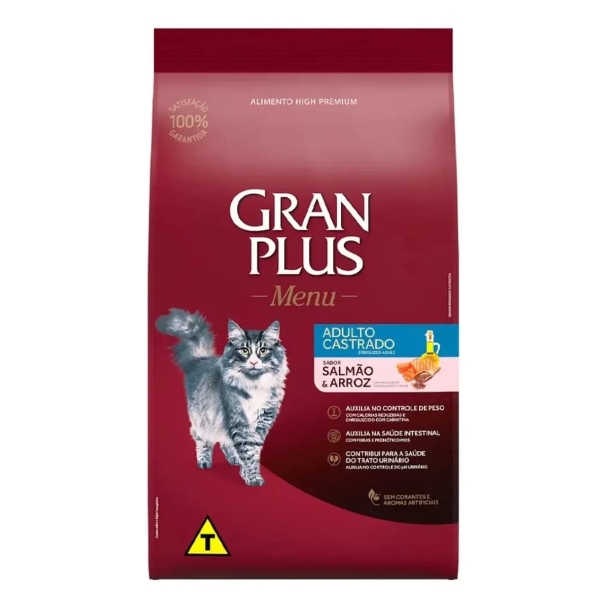 Gran Plus Menu Castrados Para Gato Adulto Sabor Salmão Y Arroz De 10.1 Kg