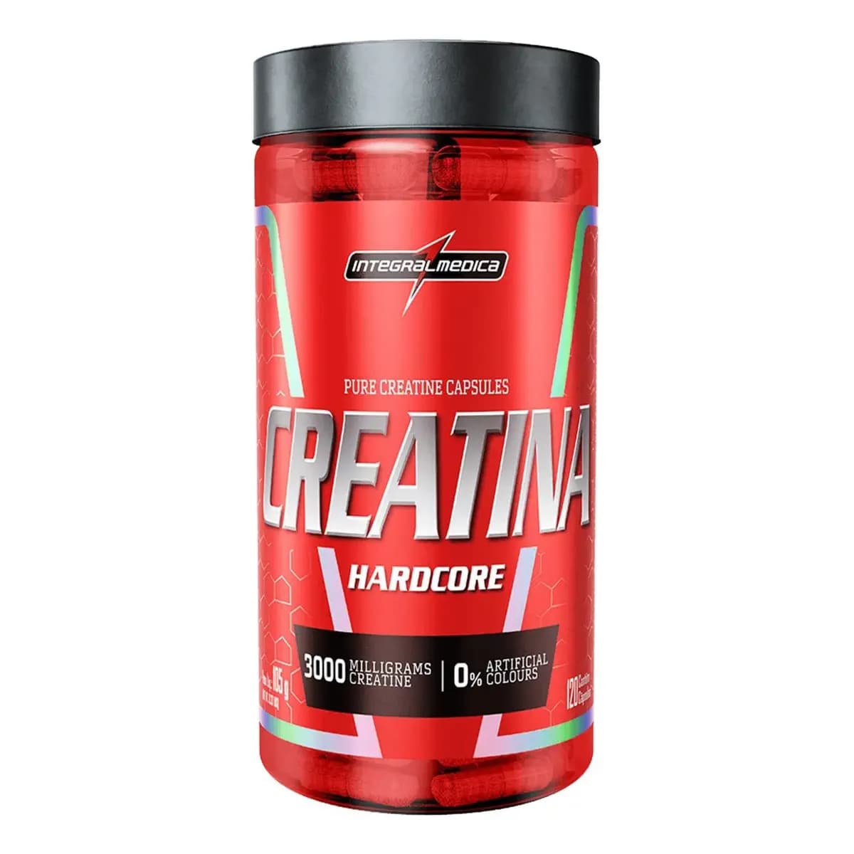 Creatina Integralmédica Hardcore em cápsula Sem sabor x 105g de 120 un