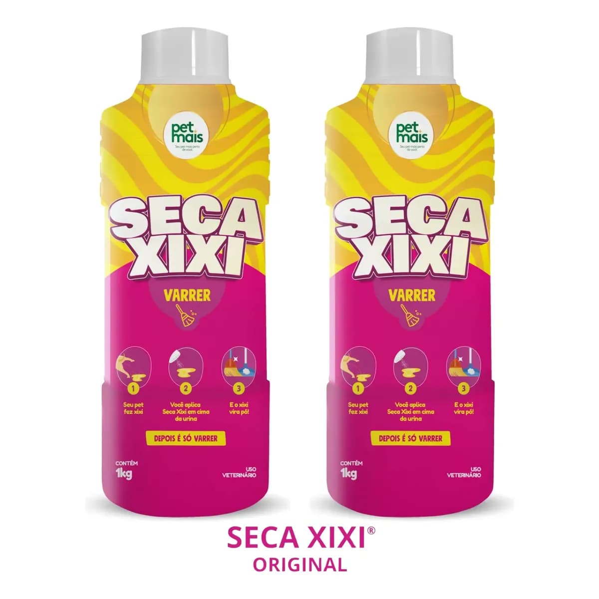 Kit 2 Und De Seca Xixi Varrer 1kg Petmais Para Cães & Gatos