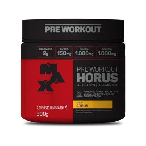 Suplemento Pré-Treino Max Titanium Hórus, Citrus, 300g