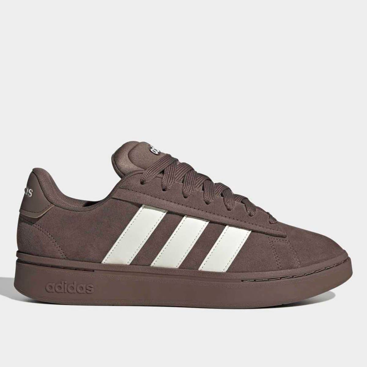 Tenis Couro Adidas Grand Court Alpha Masculino Marrom escuro